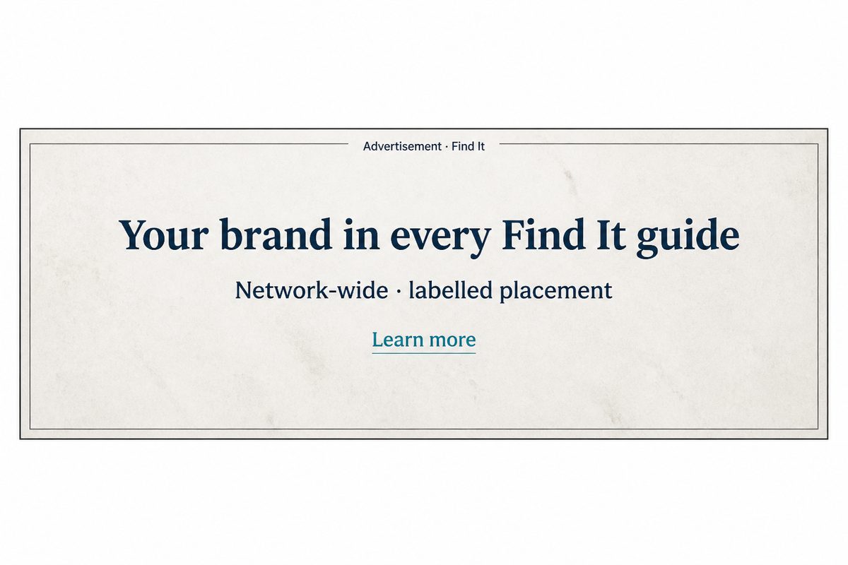 Example bottom content banner advertisement