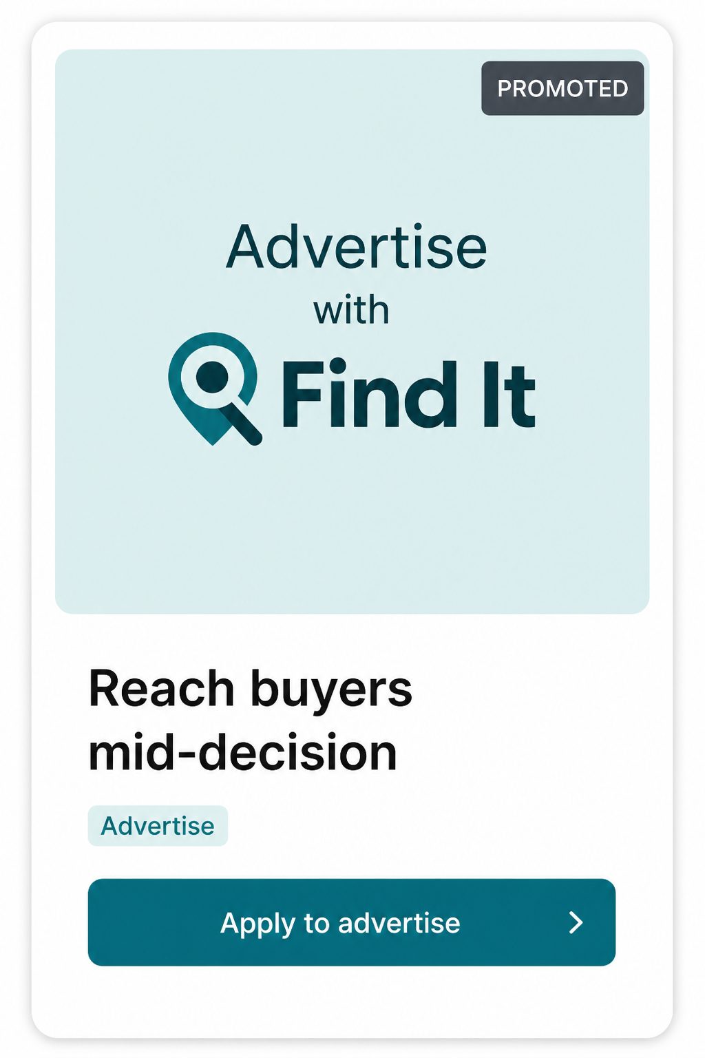 Example sponsored search result card